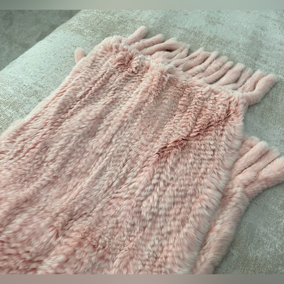 Pink Knitted Rabbit Stole - Picture 6 of 6